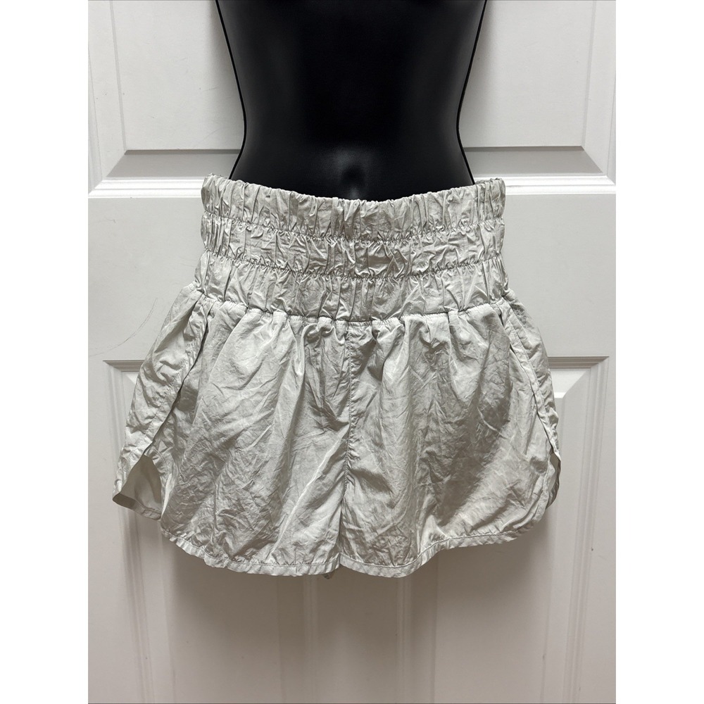 Free‎ People Movement Silver "The Way Home" Shorts - Size Large